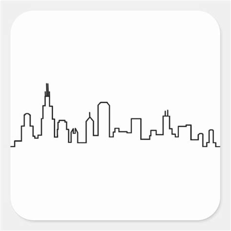 Chicago Skyline Stickers | Zazzle.com