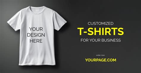 Copy of Custom T-shirts banner design template | PosterMyWall