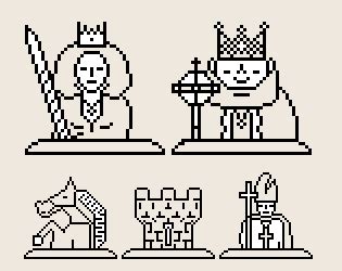 Chess pieces pixel art | OpenGameArt.org