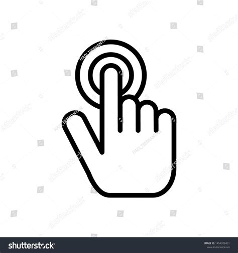 Finger Tap Icon. Hand Gesture Vector Illustration As A Simple Vector ...