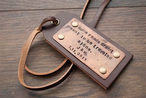 Personalized Leather Luggage Tags Custom Leather Tags by Rachiba