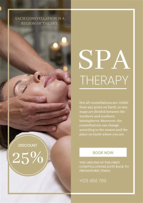 Free Minimalist Cream Spa Flyer Template to download