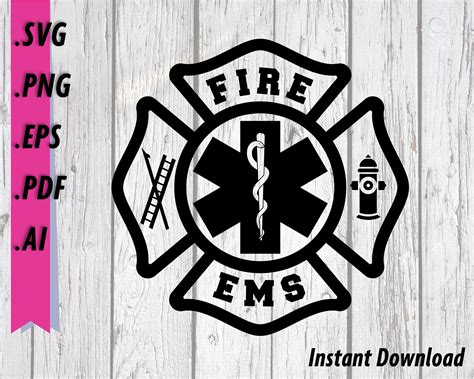 Fire EMS Logo SVG imágenes prediseñadas de Fire Medical - Etsy España