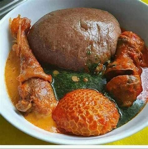 Amala , gbegiri , ewedu and some proteins