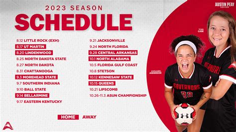 APSU Soccer releases 2023 Schedule - Clarksville Online - Clarksville News, Sports, Events and ...