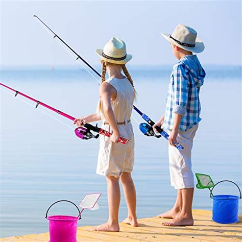 WIDDEN Kids Fishing Pole Full Kits 5 FT Portable Telescopic Fishing Rod ...