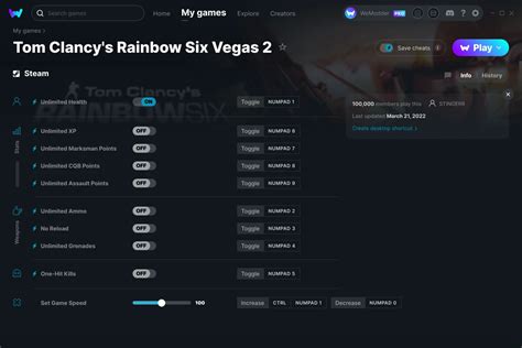 Tom Clancy's Rainbow Six Vegas 2 Cheats & Trainers for PC | WeMod