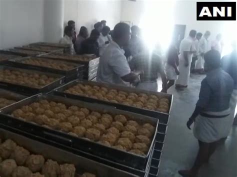 Tirupati Laddu Prasadam | Andhra Pradesh: Tirupati Laddu Prasadam sale ...