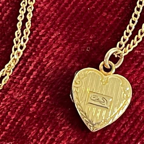 Vintage Locket Necklace 10k Gold - Etsy