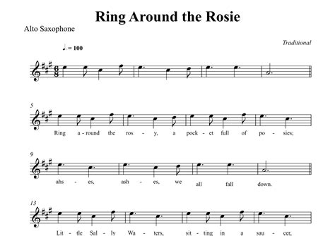 Ring Around the Rosie (arr. Wesley S. SIlva) by Traditional Sheet Music ...