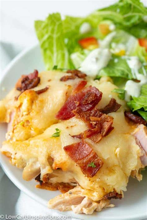 Chicken Cordon Bleu Casserole Keto Friendly Recipe - iSaveA2Z.com