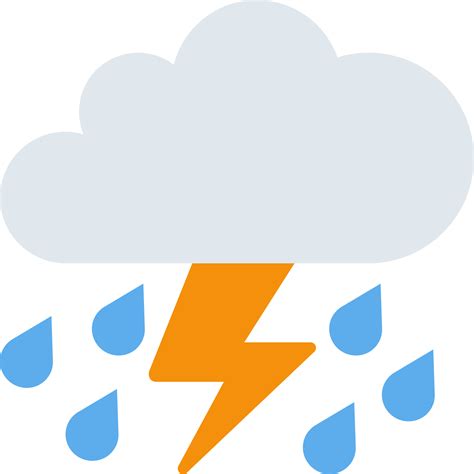 "thunder cloud and rain" Emoji - Download for free – Iconduck