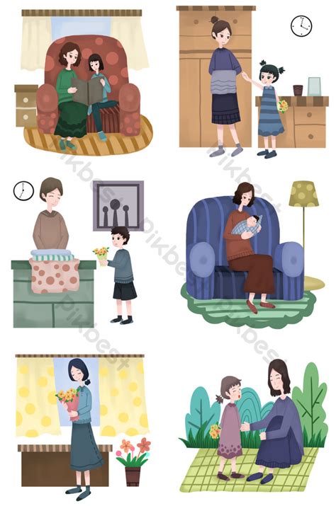 Mother's Day Collection Characters PNG Images | PSD Free Download - Pikbest