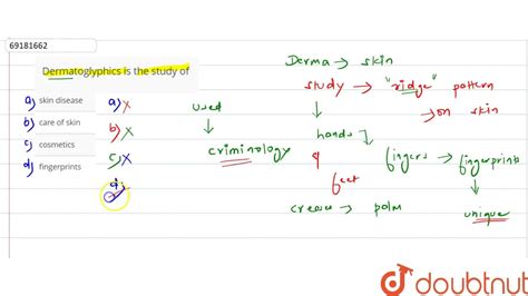 Dermatohlyphics is the study of