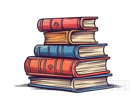 Law and Legal Clipart-stack of law school books flat illustration