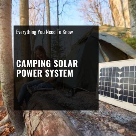 Camping Solar Power System - ShopSolar.com