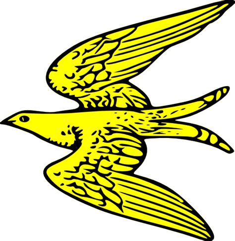 Flying Yellow Bird Clip Art at Clker.com - vector clip art online ...