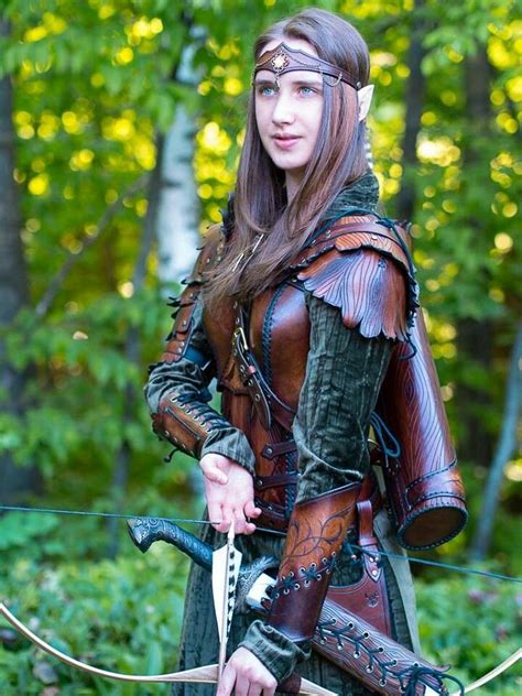 Elfin archer | Leather armor, Larp costume, Warrior woman