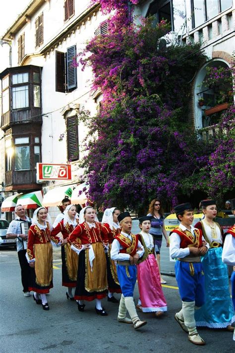 Montenegro, Herceg Nov - 28/05/2016: Children of the Folk Ensemble Igalo in the Montenegrin ...