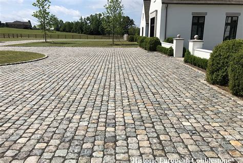 Granite Cobblestone Driveway Makes A Stately Impression! - Antique Reclaimed Old Granite ...