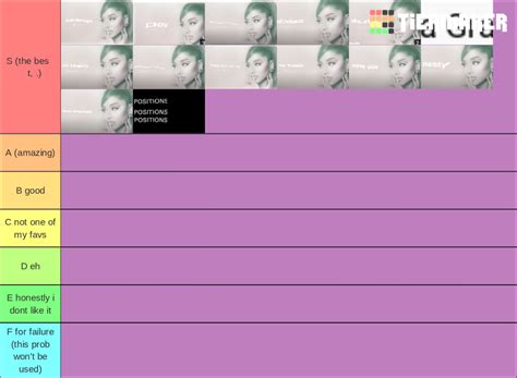 New Ariana Songs In Positions Tier List (Community Rankings) - TierMaker