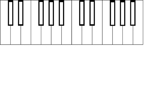 2 Octave Piano Keys Clip Art at Clker.com - vector clip art online, royalty free & public domain