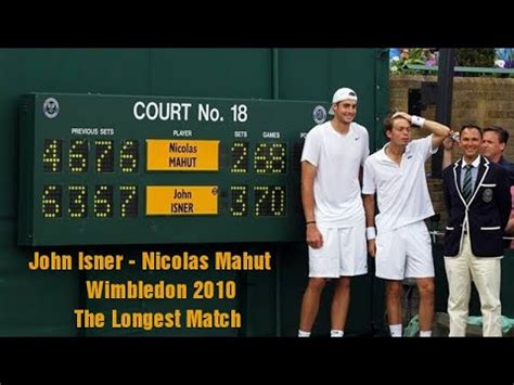 John Isner vs Nicolas Mahut Wimbledon 2010 The Longest Match TENIS - YouTube