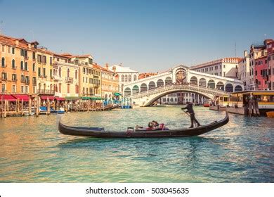 Gondola Near Rialto Bridge Venice Italy Stock Photo 187378805 | Shutterstock