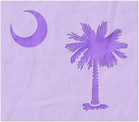 Amazon.com : Stencil Stop Palmetto Tree and Moon Stencil/South Carolina State Flag Stencil ...