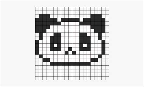 Panda Pixel Art Grid