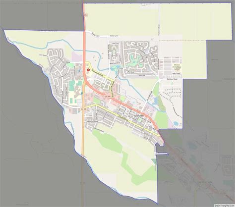 Map of Minden CDP, Nevada - Thong Thai Real