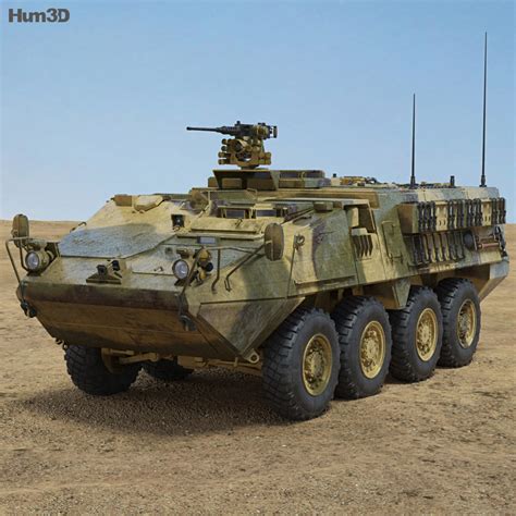 M1126 Stryker ICV with HQ interior 3D model - Download Fighting Vehicle ...