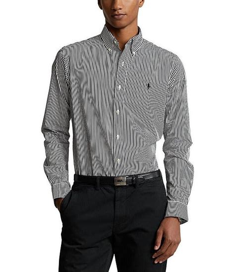 Polo Ralph Lauren Big & Tall Classic Fit Striped Stretch Poplin Shirt ...