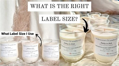 Candle Label Size Chart