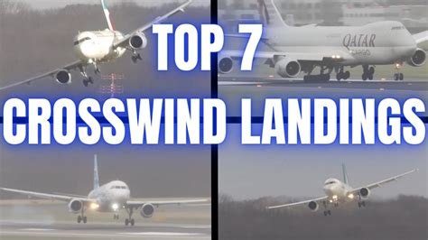 Top 7 Crosswind Landings - Planes Landing in Storms - YouTube