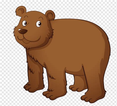 Brown bear Cartoon, brown bear material, mammal, brown, animals png | PNGWing