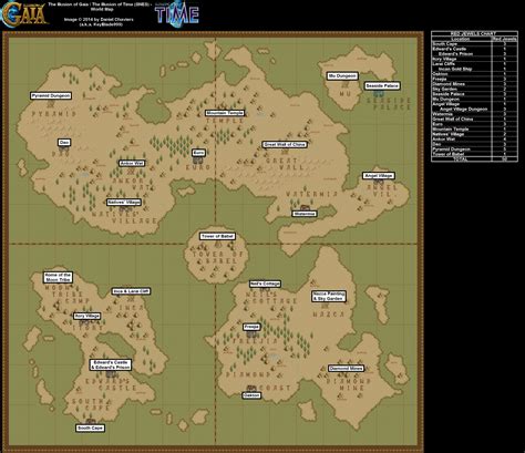 Illusion of Gaia World Map (PNG) - Neoseeker Walkthroughs