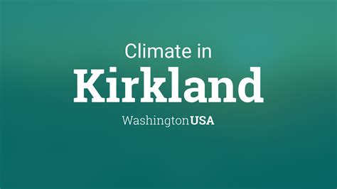 Climate & Weather Averages in Kirkland, Washington, USA