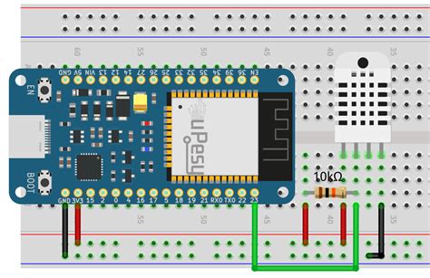 DHT22 ESP32 in Arduino Code: Measuring humidity & temperature