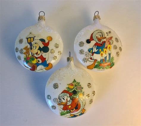 Vintage Disney Kurt Adler Blown Glass Christmas Ornaments Set - Etsy ...