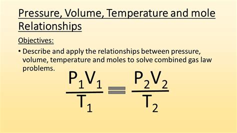 Pressure, Volume, Temperature and Mole Relationships - YouTube