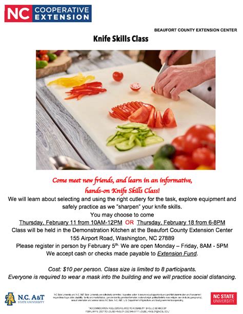 Knife Skills Class | N.C. Cooperative Extension