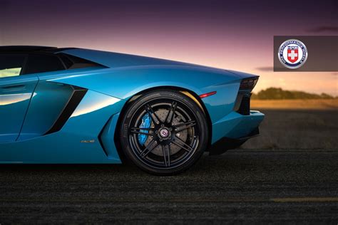 Stunning Blue Lamborghini Aventador Roadster on HRE Wheels - GTspirit