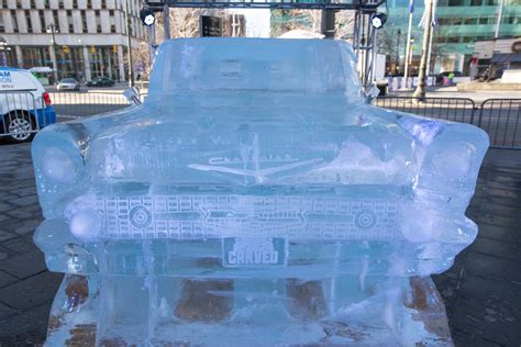 Detroit Keeps it Cool with Life-Size Ice Cars in Campus Martius Park