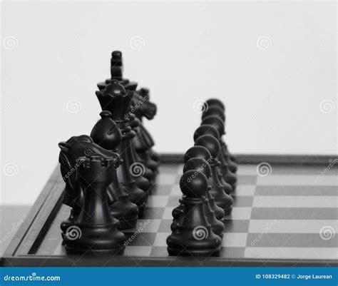 Black pieces of chess stock photo. Image of backgrounds - 108329482