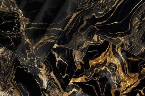 Black And Gold Marble Texture