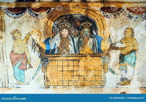 Fresco/mural Paintings In Ancient Brihadeeswarar Temple In Thanjavur ...