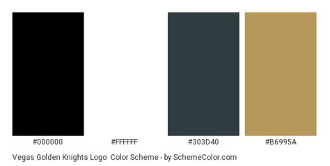 Vegas Golden Knights Logo Color Scheme » Black » SchemeColor.com