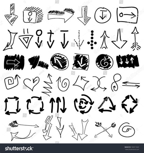 Big Vector Set Arrows Stock Vector (Royalty Free) 100311023 | Shutterstock