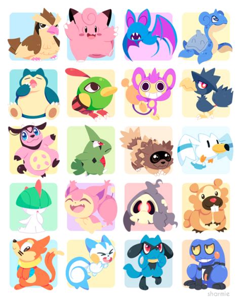 Sharmie | Pokemon stickers, Pokemon, Cute pokemon